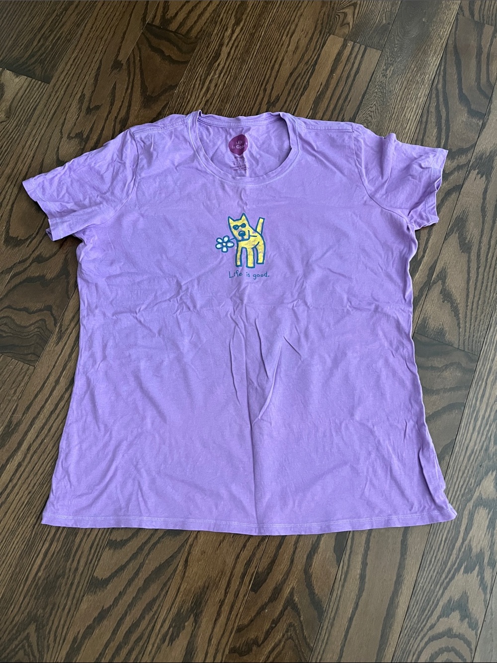 Life Is Good Lilac Tee with Graphic